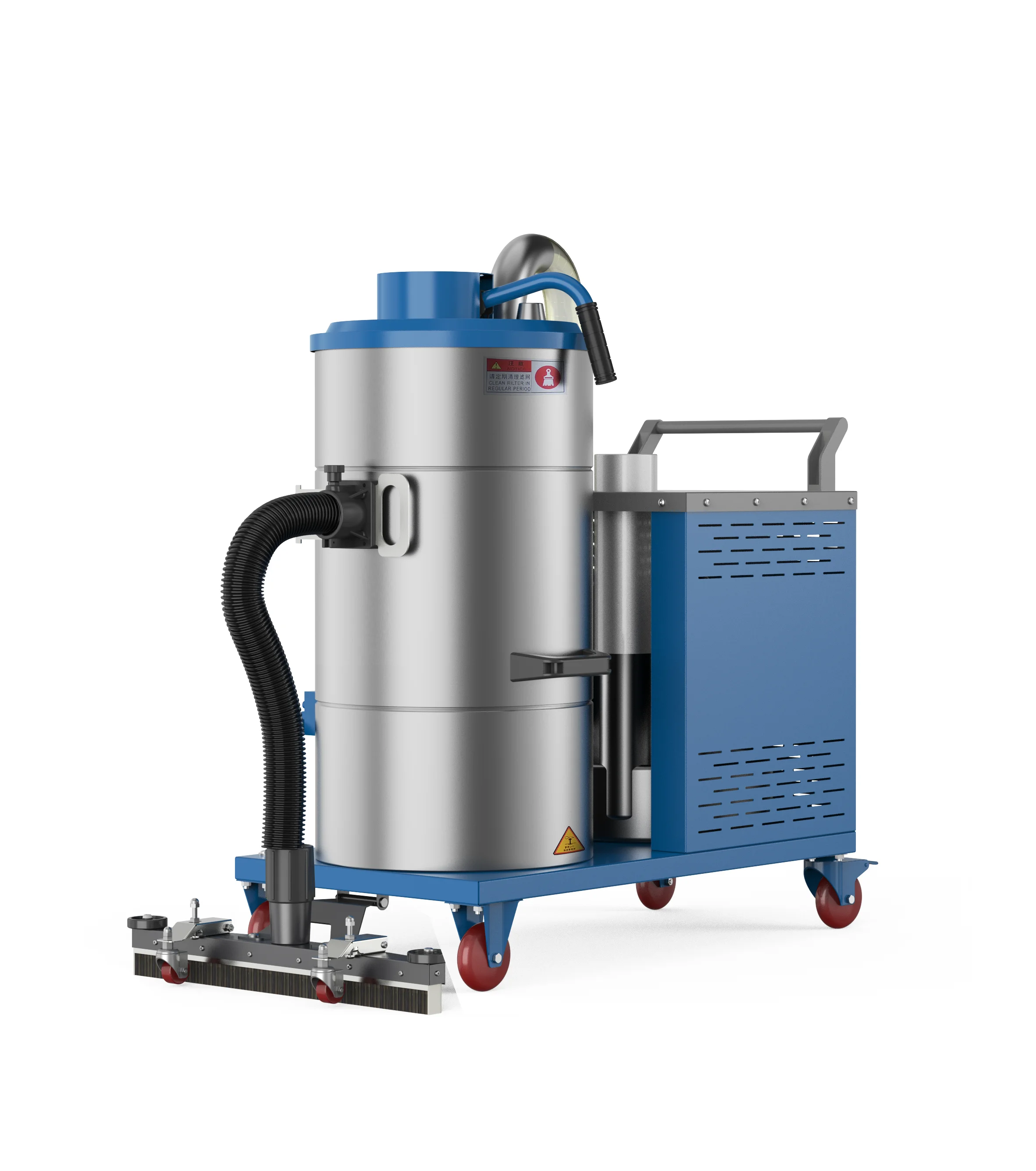 100L 5500W 380V High Power Heavy Duty Wet Dry Industrial  Vacuum Cleaner for Cleaning Dust Coarse Dirt  for Factory