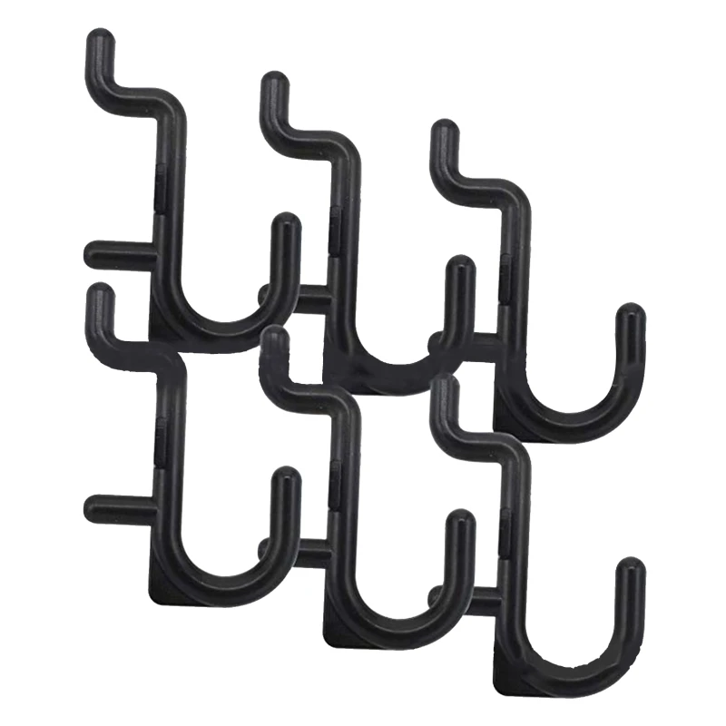 50 Pcs/100 Pcs Plastic Black Pegboard Hooks Garage Tool Storage Pegboard J Hooks fits 1/4