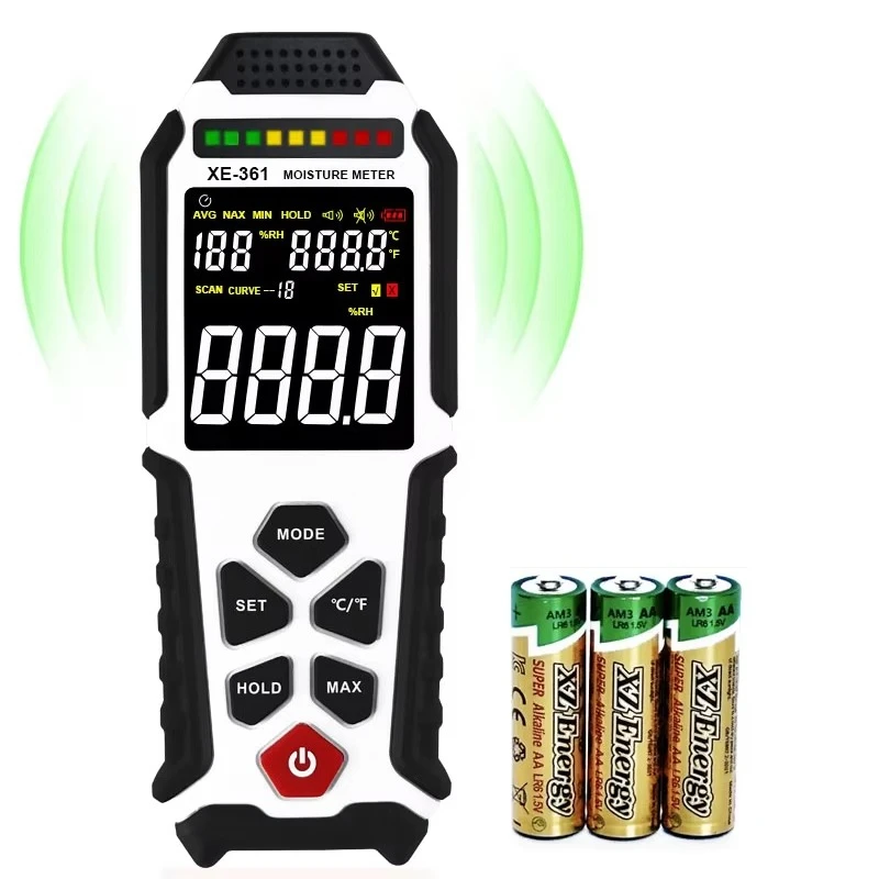 High Precision Digital Moisture Meter Indoor/Outdoor Humidity Monitor 4%-80%RH Range 2%RH Accuracy LCD for Instruments