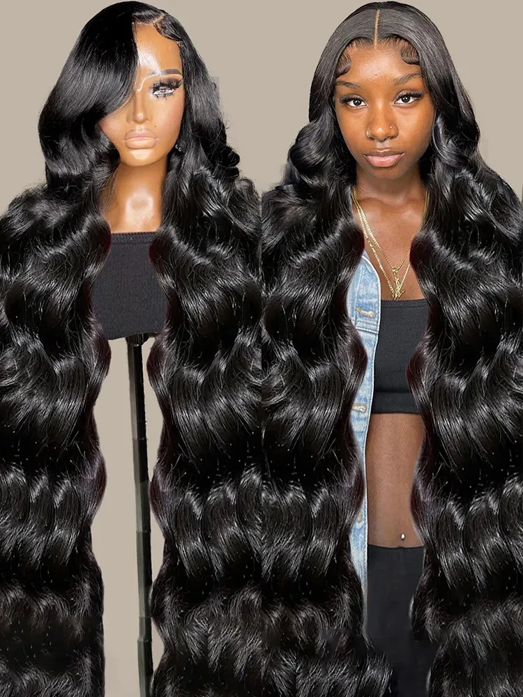 Rosabeauty Luvin HD Transparent 250% Body Wave 13x4 Human Hair Lace Frontal Wigs 30 40 Inch Braizlian Remy 13x6 lace Front Wigs