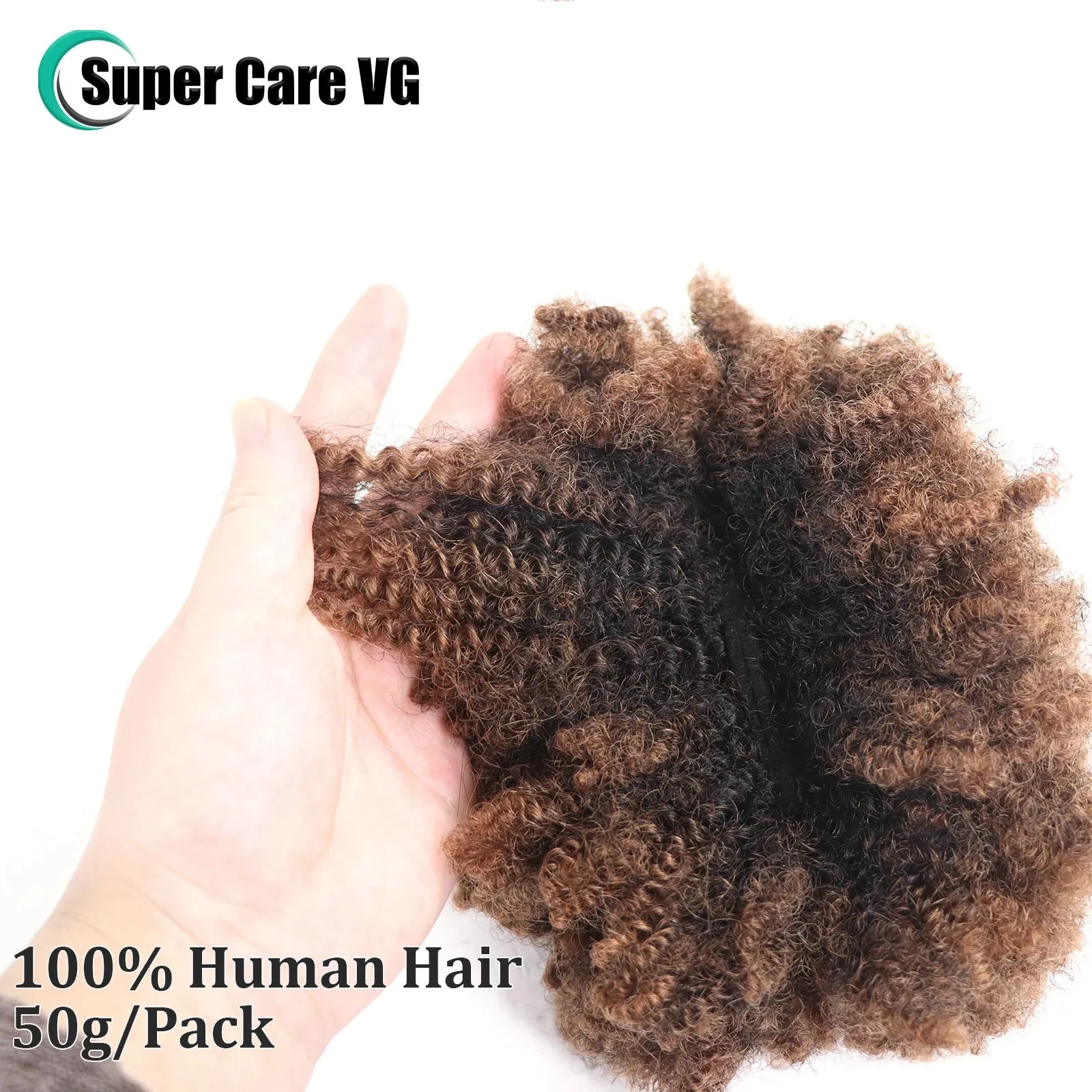 Blonde 50g Afro Kinky Curly Bulk Human Hair For Braiding Crochet Hair Raw Vietnamese Hair Extensions Locks For Braids No Weft