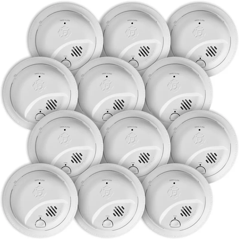 SMI100-AC, Hardwire Interconnect Smoke Alarm with Battery Backup, 12-Pack