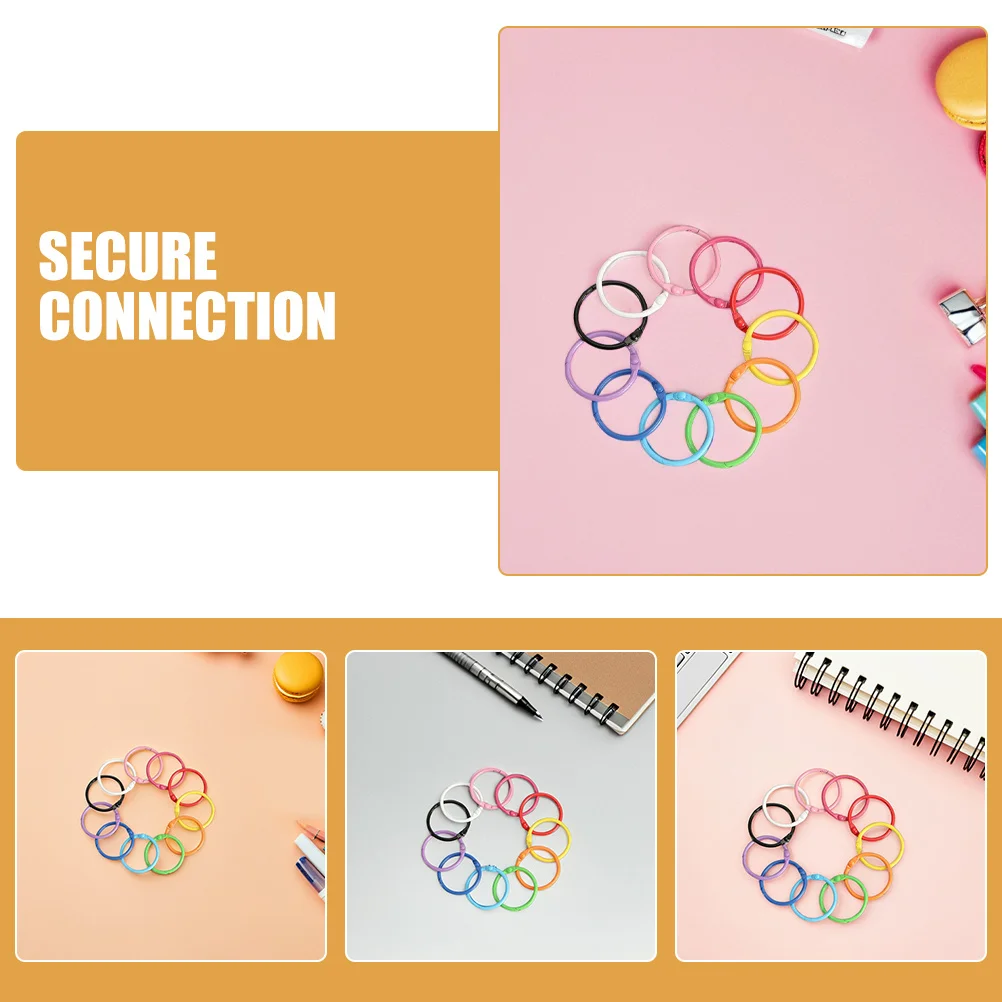 40 pezzi raccoglitore in metallo per schede indice portachiavi fai da te artigianale scuola ufficio organizzazione domestica flashcard anelli piccolo libro a fogli mobili