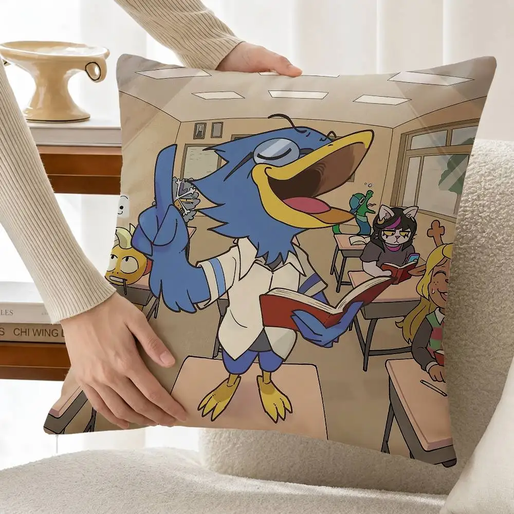 B-Berdly GAME D-Deltarune Customizable Square Pillow case Double Sided Print Sofa Bedroom Decor Cushion Cover