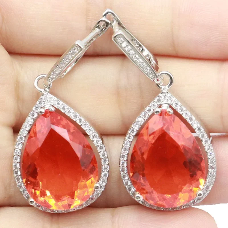 

17g Customized 925 SOLID STERLING SILVER Earrings Alexandrite Topaz Zultanitel Spinel Morganite Citrine Spessartine Garnet CZ