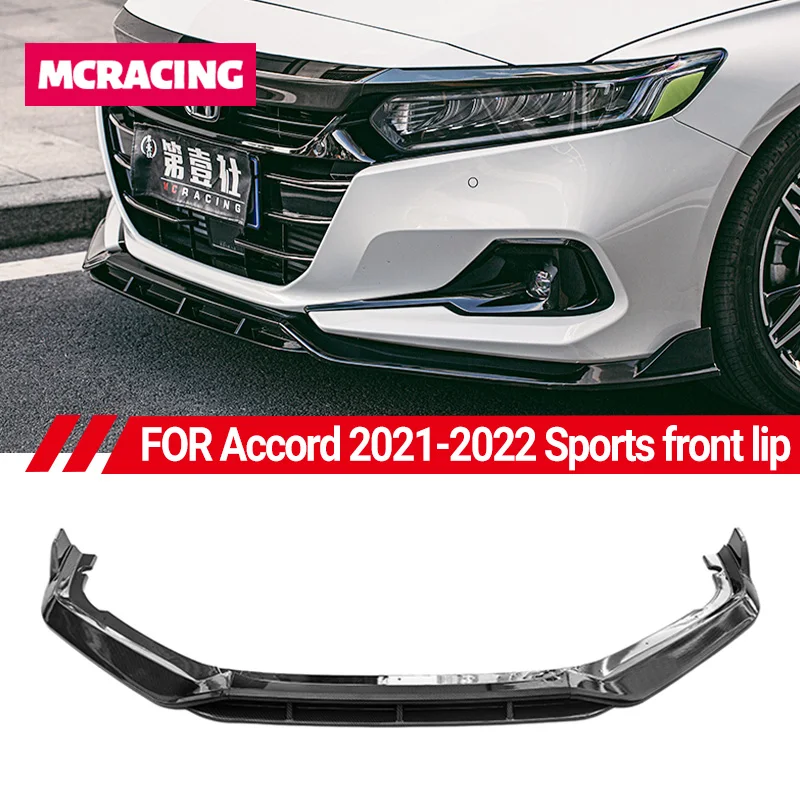 New 3/4PCS MC Double-layer front lip FOR Honda Accord 2022 Car car Tuning Front Bumper Splitter Lip Diffuser Cover Guard JDM