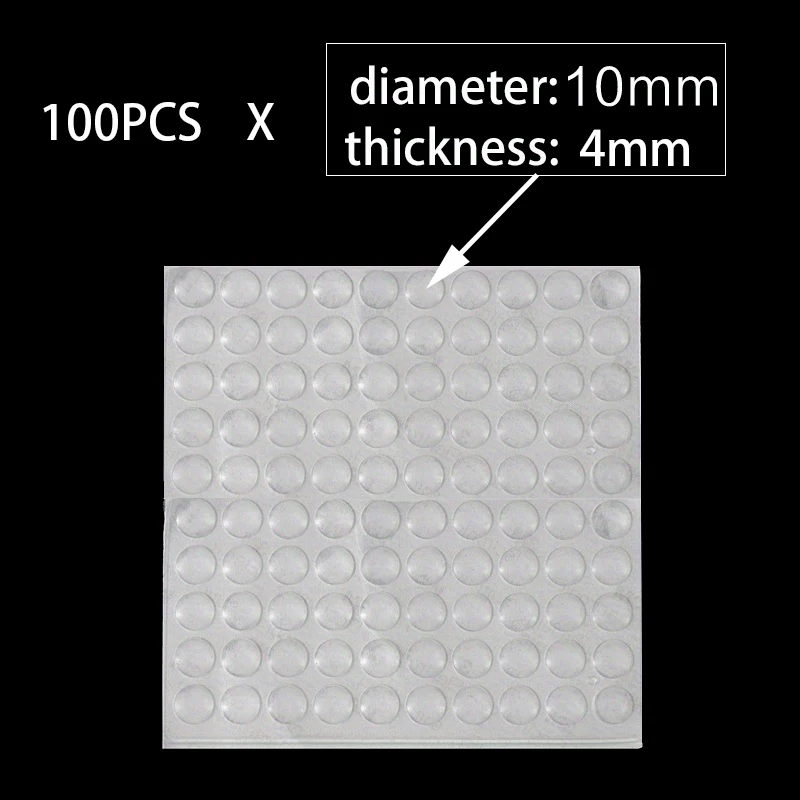 100 Stuks Zachte Siliconen Rubber Anti Slip Bumpers Voeten Pads Demper Buffer Kast Bumpers Siliconen Meubels Pads Lade Deur Pad