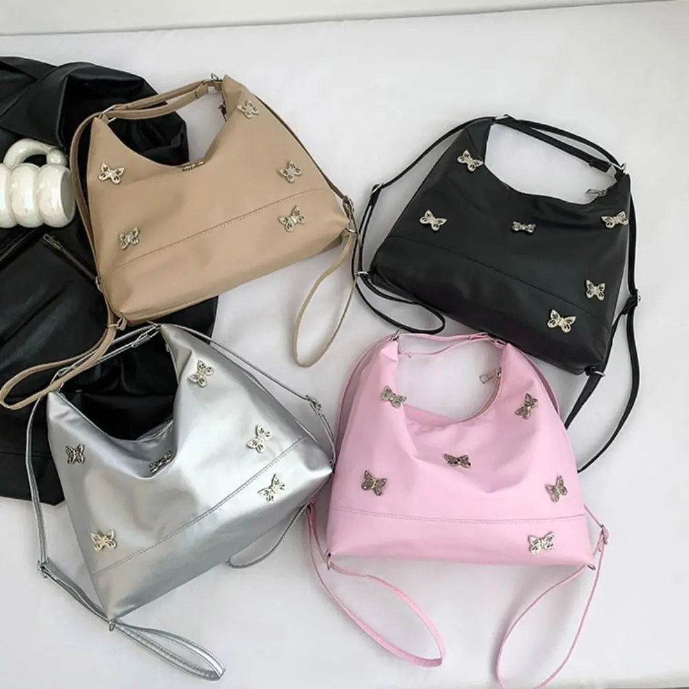 Moda y2k borboleta bolsa de ombro saco de compras saco de mamãe grande capacidade sacola de armazenamento saco de axilas crossbody saco de viagem