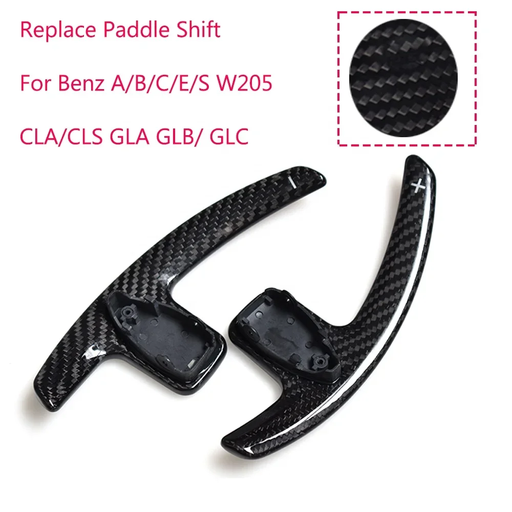 Carbon Fiber Shift Paddle Shifter For Mercedes Benz A B C E S CLA CLS GLA GLB GLC Class W205 W213 W222 W166 C218 X253