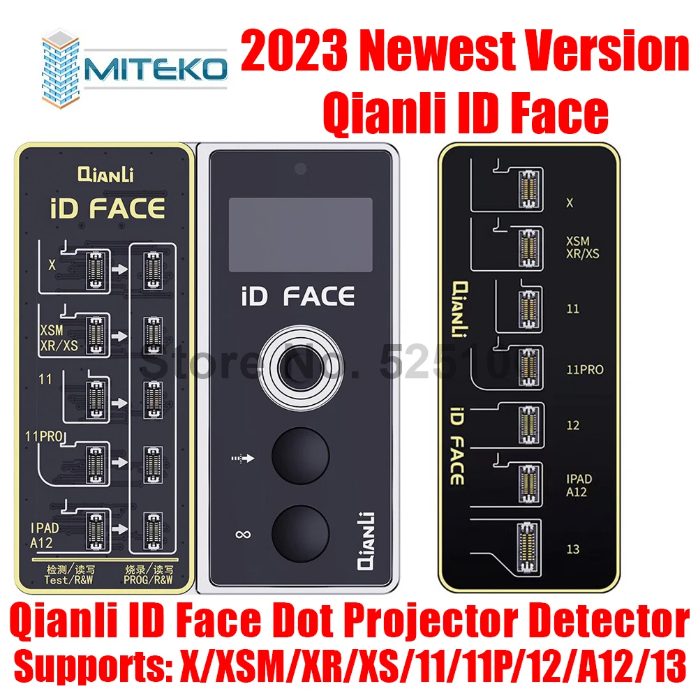 

Qianli ID Face Dot Projector Detector for 11 11PRO Promax X XS XSMAX XR 12 13 Chip Data Read Write Repair Programmer