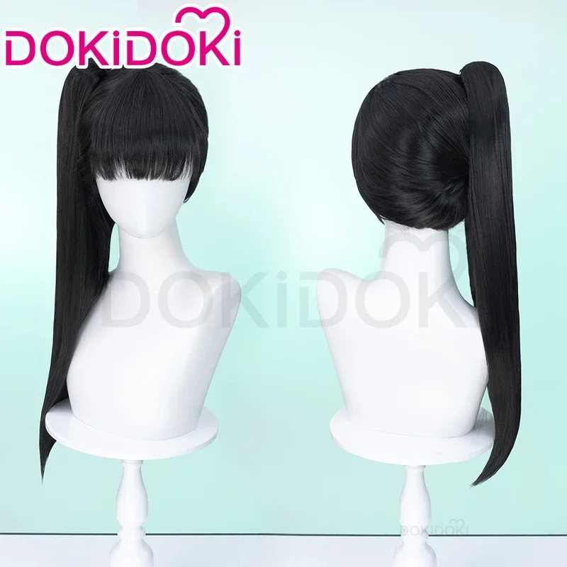 Eve Wig Game Stellar Blade Cosplay Wig DokiDoki Women 50cm Black Long Hair Eve Cosplay High Heat Resistant Hair Free Wig Cap