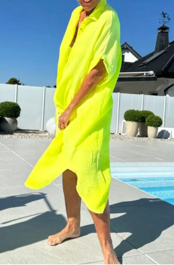 Robe imprimée pour femmes, simple boutonnage, manches courtes, plage, décontractée, col rabattu, chemise, ample, Y2k, Streetwear, été