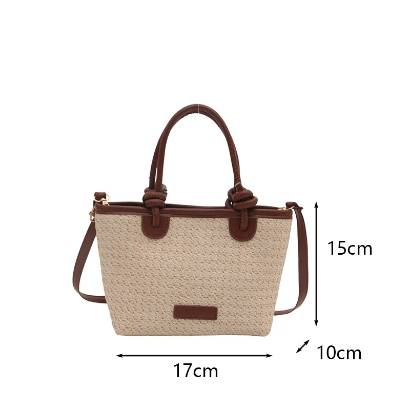 Neue Stroh Gewebte Umhängetaschen Für Frauen Sommer Urlaub Eimer Schulter Taschen Sommer Am Meer Strand Handtaschen – Detail 21