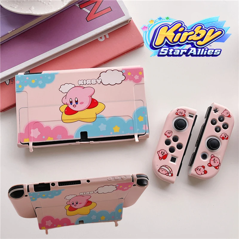 Kirby Protector Case for Nintendo Switch OLED Cover Joy-Con Controller Cartoon Anime Anti-Scratch Case Shell Game Accessories