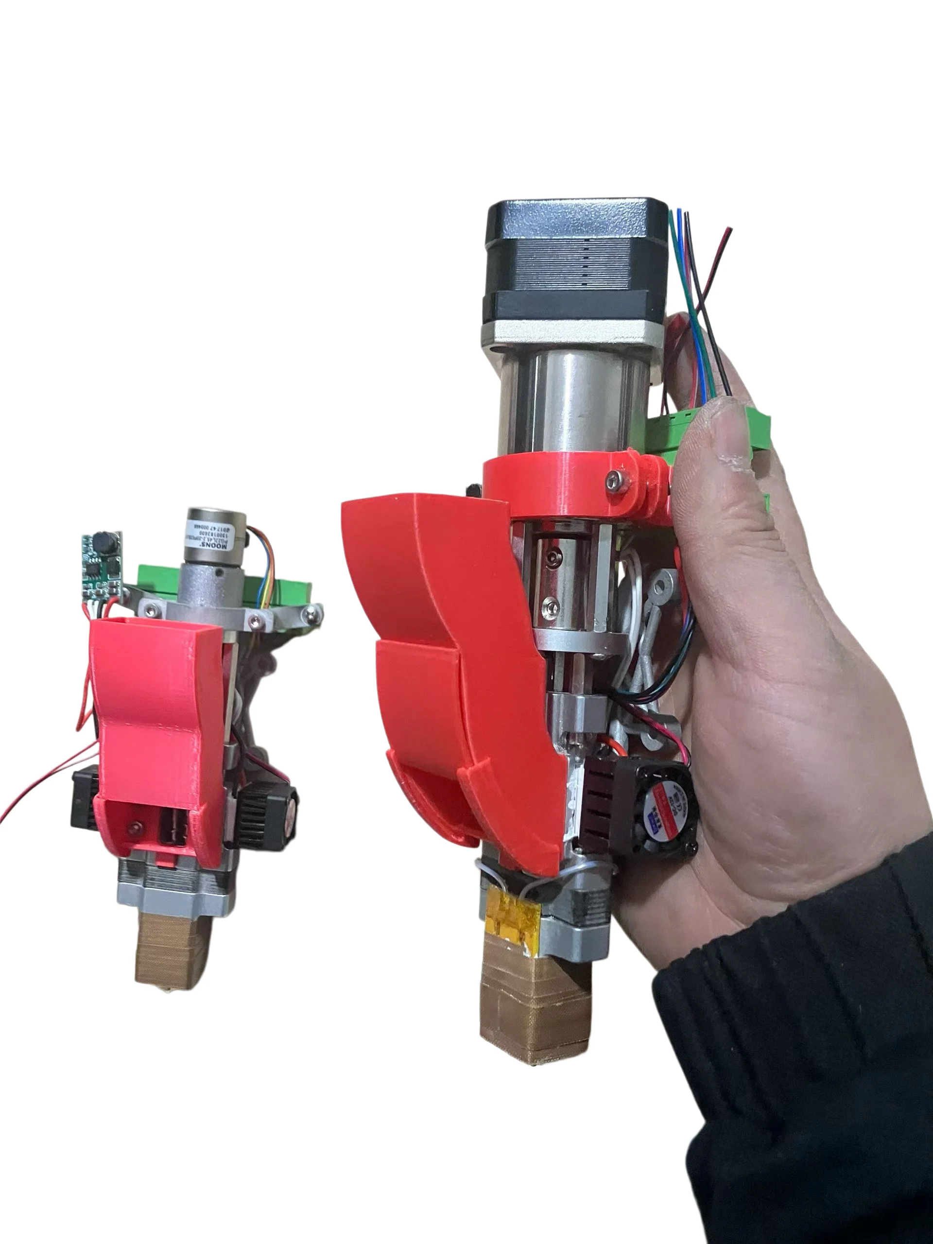 Mini Pellet Extruder Twin-Screw for Standard 3D printer 480°C PLA, ABS, PEEK