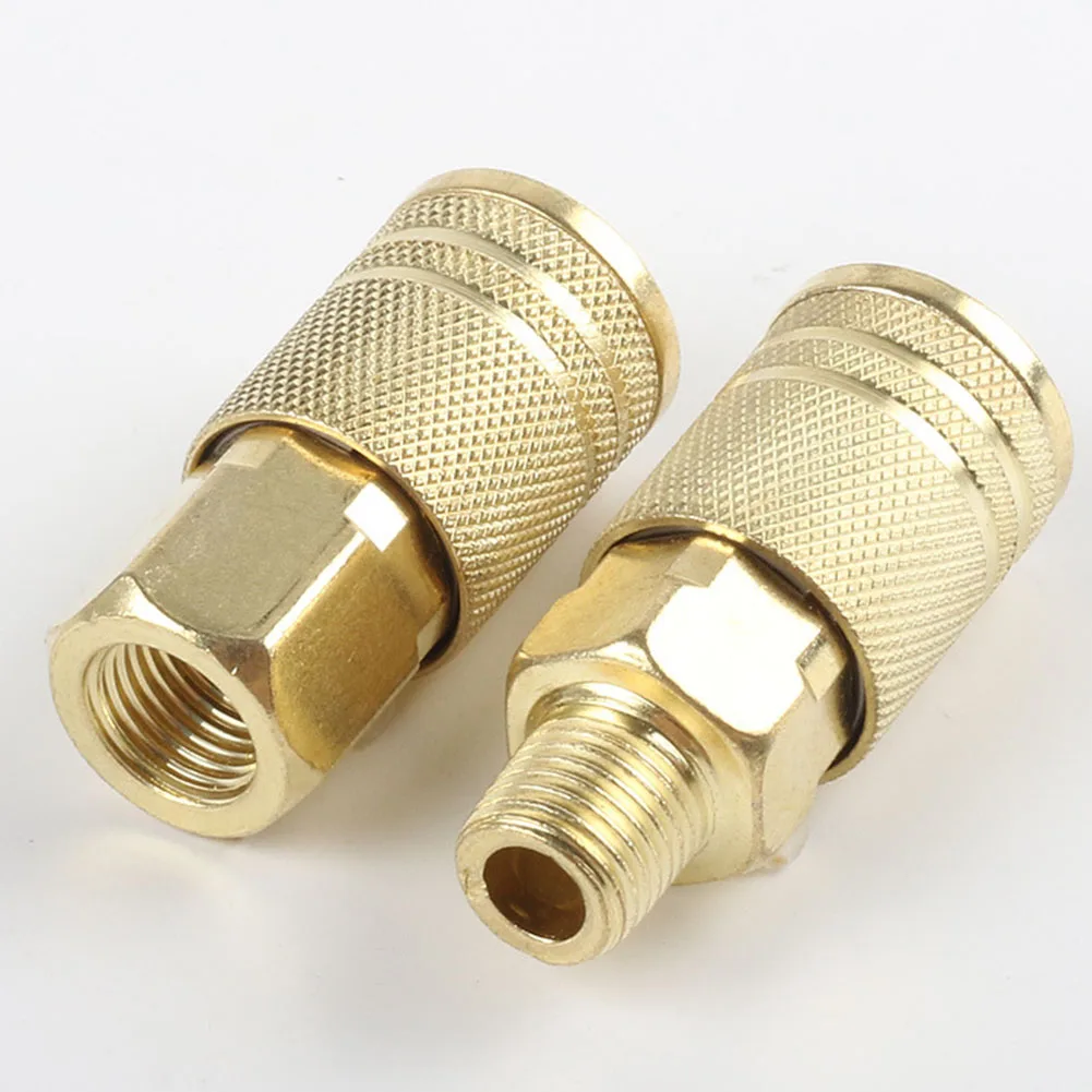 

1/4 Air Compressor Male Thread Pneumatic Fittings Adapter Metal Quick Connector EU Standard For Air Power Tools Accessories