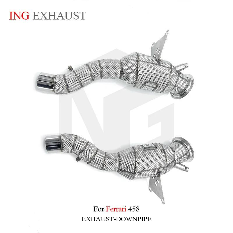 

ING Exhaust Downpipe Whit Catalyzed for Ferrari 458 F136 V8 4. 5L Car Vehicle High Flow Engine Tube Performance System