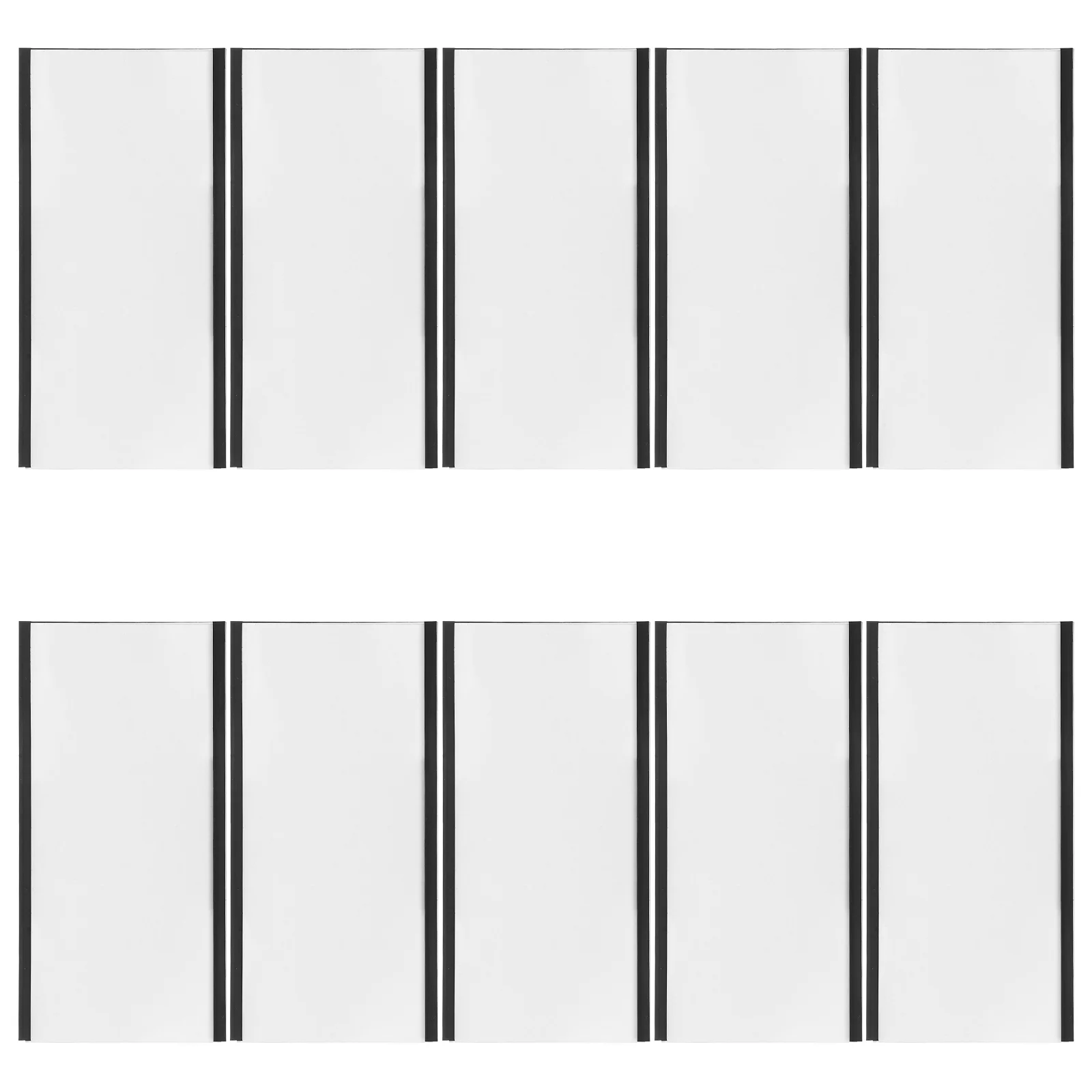 10 Set Label Magnetik Tempat Pelat Label Label Plug-in Rak untuk Tempat Rak