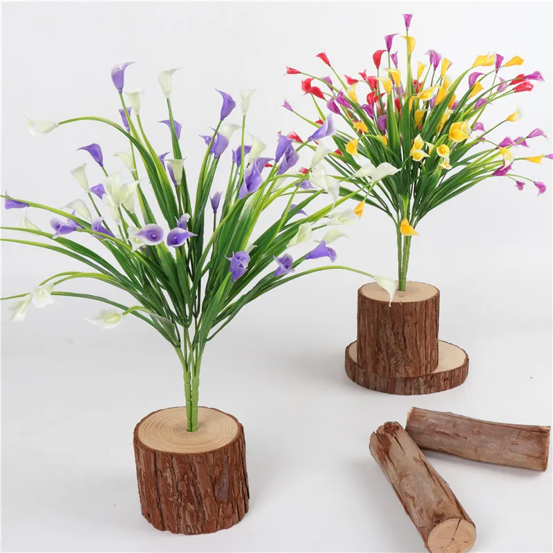 1 bundle 32cm DIY Calla PE Artificial Calla for Wedding Party Arrangement Decoratioan Handmade Simulation Flowers