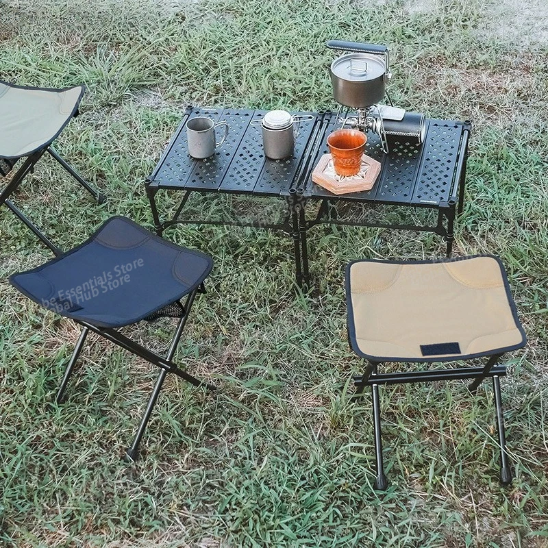 Camping Portable Folding Stools Ultralight Aluminium Alloy Storage Chair MIni Fishing Chair Picnic Lighweight Furniture