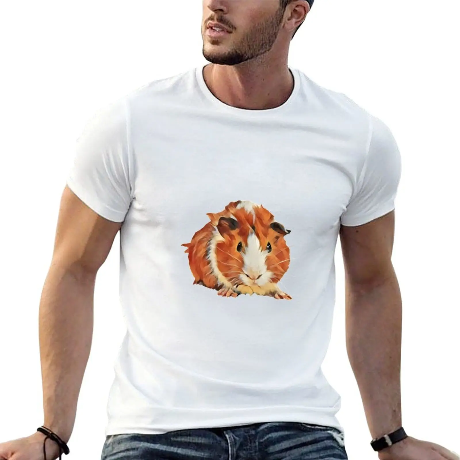Guinea Pig T-Shirt Christmas Casual Short Sleeve Top