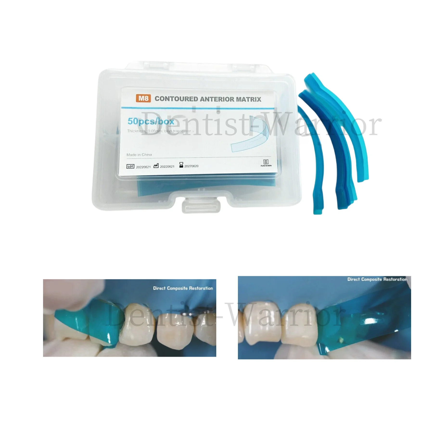 Dental Anterior Twin Matrices Cervical Matrix Blue Strip Fits TOR VM Minideep