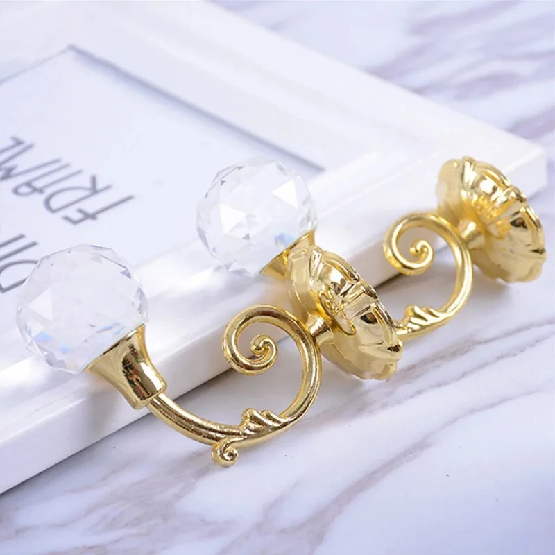 2pcs Curtain Hanging Hook With Screws Curtain Holdbacks Wall Tie Backs For Crystal Hanger Hooks Holder Home Decoration