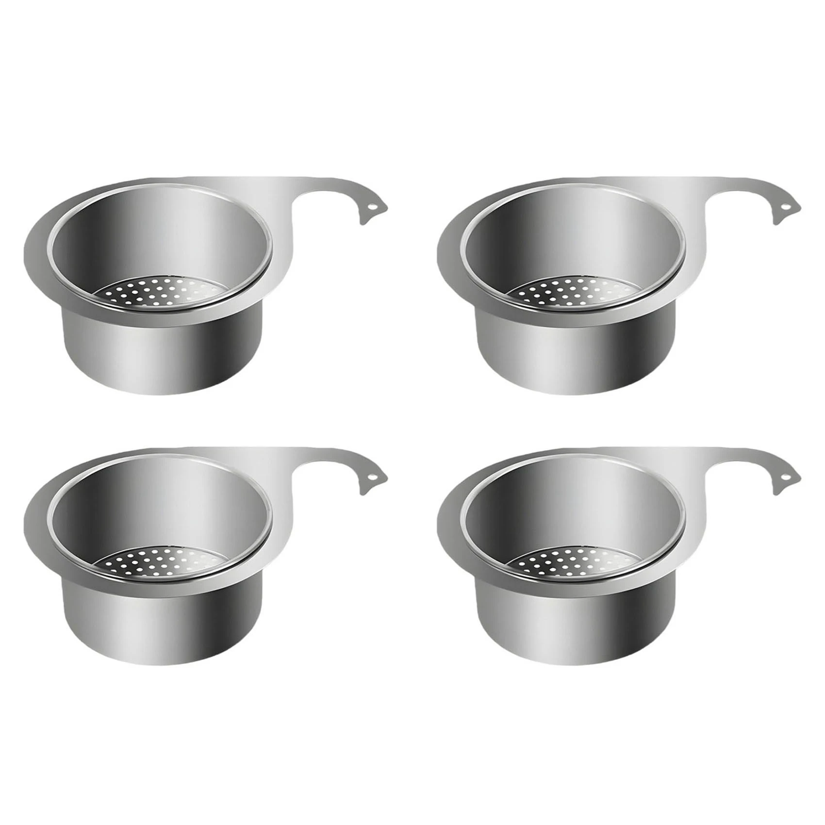 A11I 4X Multi-Functional Drain Basket, Stainless Steel Swan Sink Strainer Basket, Tap Hanging Filter Basket