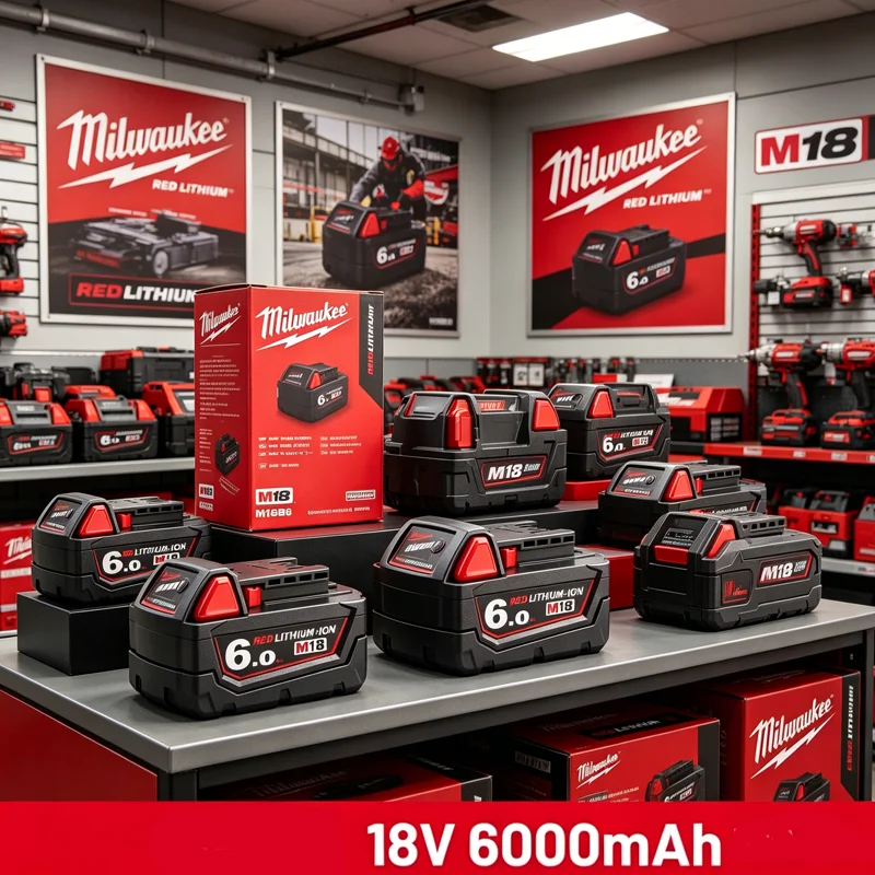 

M18 Milwaukee 5000mAh 6000mAh High Output Battery 18V Lithium-ion Rechargeable for Milwaukee M18 Cordless Power Tools