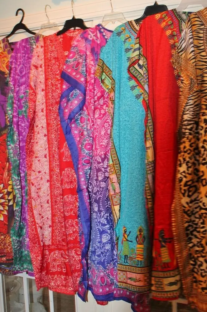 Praia Caftan Pulôver Kaftan Evening Wear Robe Viscose