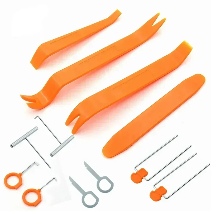 4-12PCS/Set Plastic Auto Dismantle Tools Kit Car Radio Door Clip Panel Trim Dash Audio Removal Installer Pry Kit Refit Set