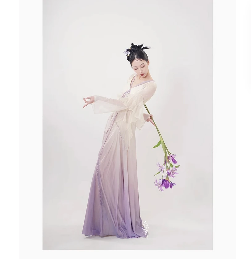 

Chi Mu Yuan Yuan Ancient Style Dance Chinese Style Dress Iris Petals Fairy Hanfu Left Left Same Style