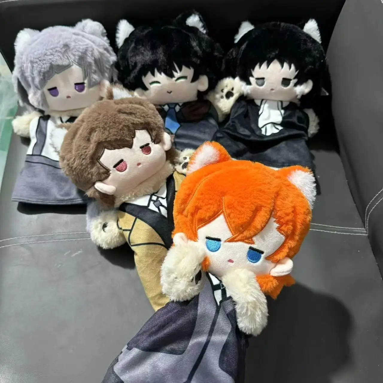 Nakahara Chuuya Anime Dazai Osamu Akutagawa Ryunosuke Edogawa Renpo Student Plush Hand Puppets Figure Plushies