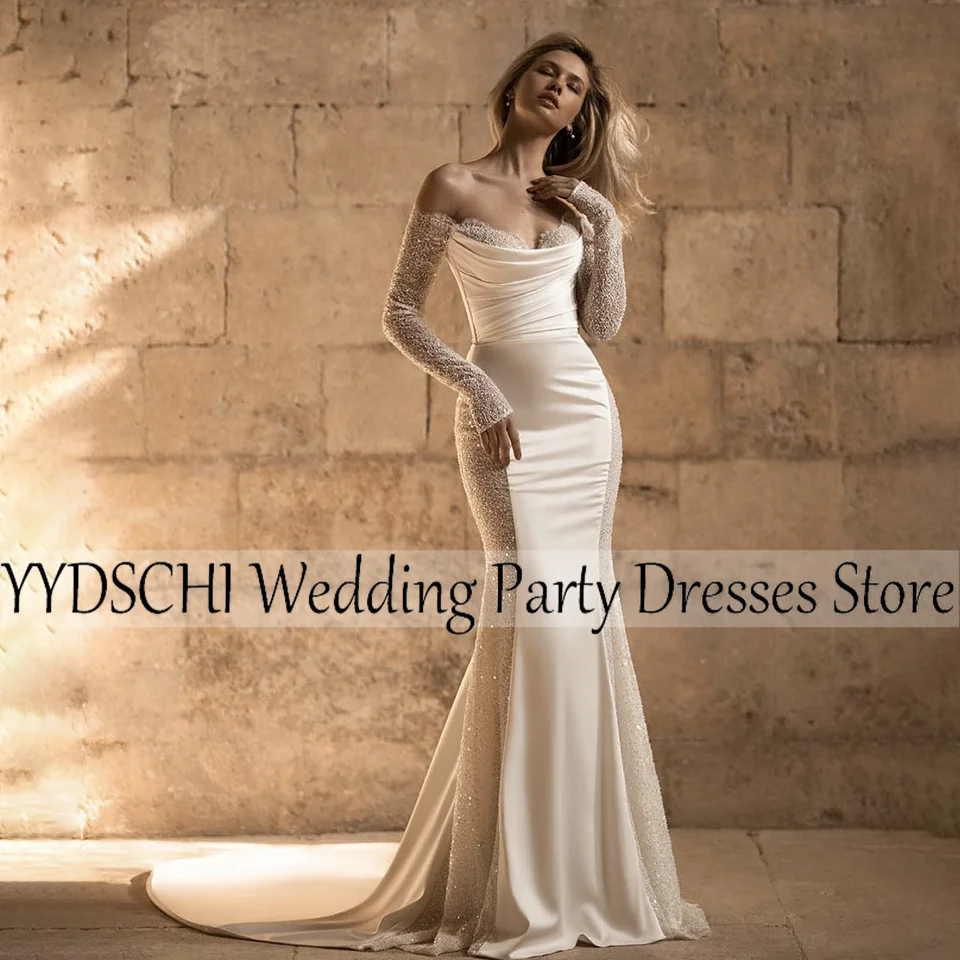 

Customized Luxury Bridal Gowns Embroider 2025 Wedding Dress For Women Mermaid/Trumpet Appliqued Free Shipping vestidos de novia