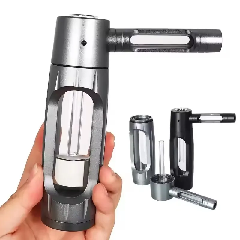 

Портативный металлический стеклянный набор для курения: трубки для сухих трав и табака, кальян, аксессуары для курения