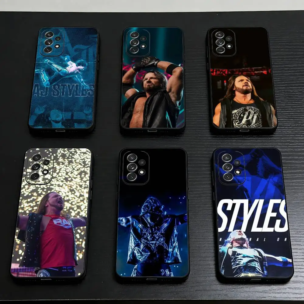 

AJ Styles Wrestling Stars Phone Case For Samsung S26,S25,S24,S23,S22,S21,Plus,Soft Black Shell
