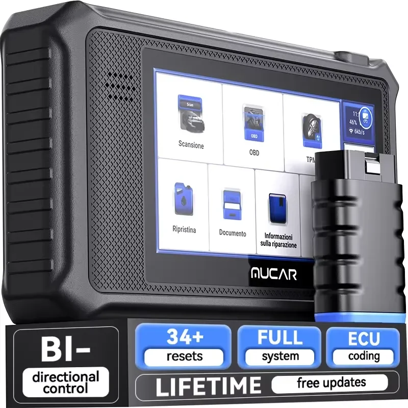 2026 Hot Sale MUCAR VO6 All Cars Lifetime Free Full System 28 Resets Obd2 Diagnostic Tools ECU Coding Bi-directional Scan