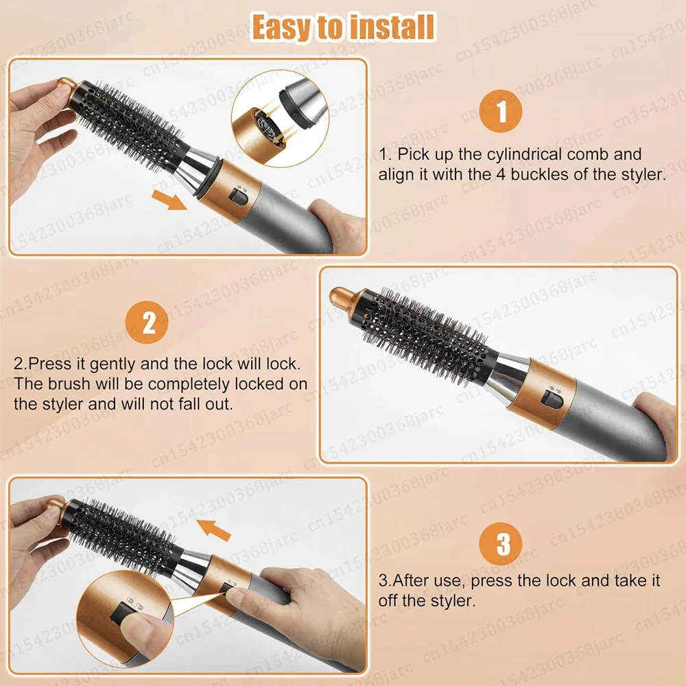 Цилиндрическая расческа небольшого размера, пушистая насадка для Dyson Airwrap HS01 HS05, аксессуары для фена, сменный зуб, цилиндрическая насадка 20 мм