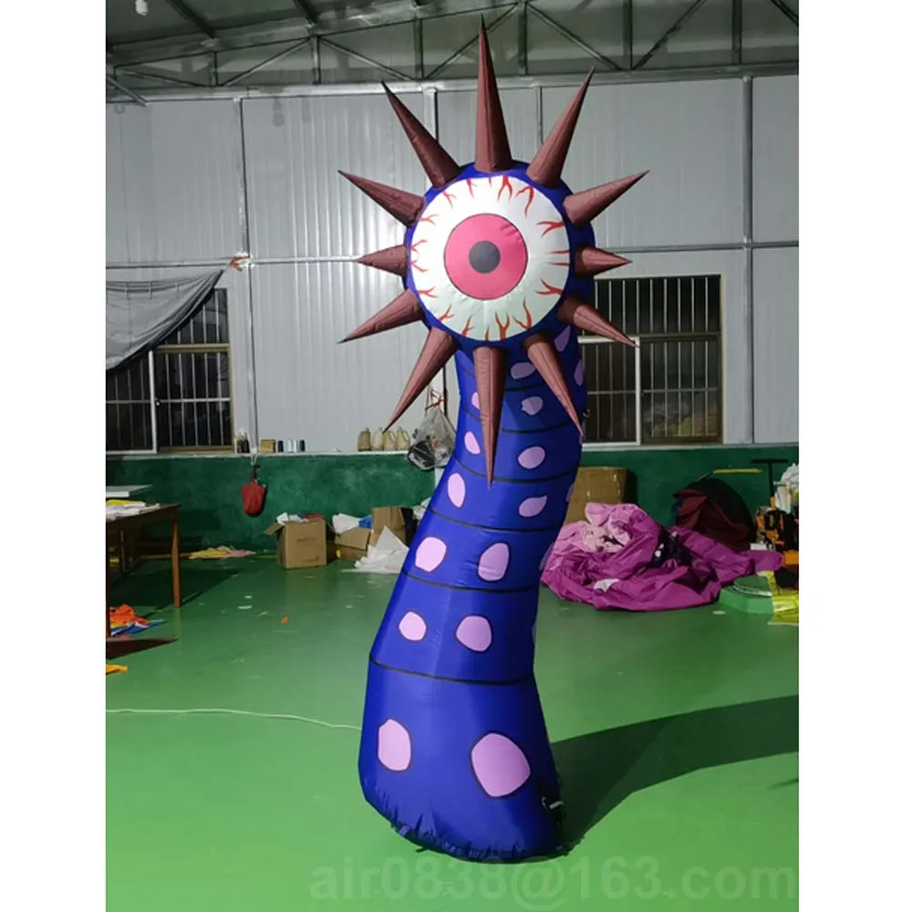 Säule aufblasbares Augenmonster, aufblasbare Augenblumen mit LED-Leuchten, Halloween-Bühne DÉCor für Outdoor-Park-Kunstdekoration