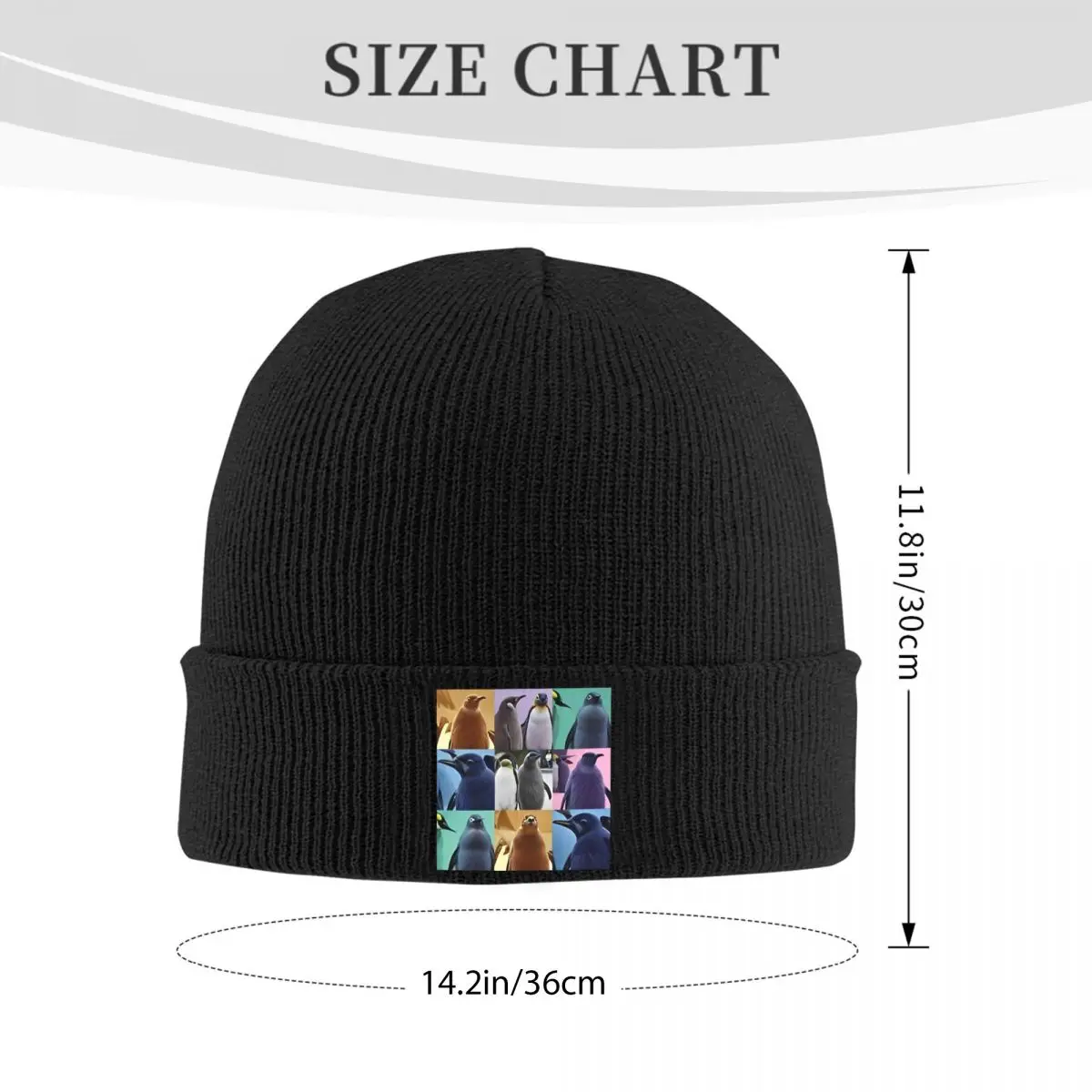 Pesto Penguin Pattern Knitted Hat Beanie Winter Hat Warm Unisex Street Animal Caps Men Women