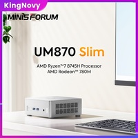 MINISFORUM Mini Gamer Computer UM870 Slim AMD Ryzen 7 8745H R5 7640HS Mini PC USB4.0 2*DDR5 2*PCIE4.0 2.5G LAN Windows 11 WiFi6E