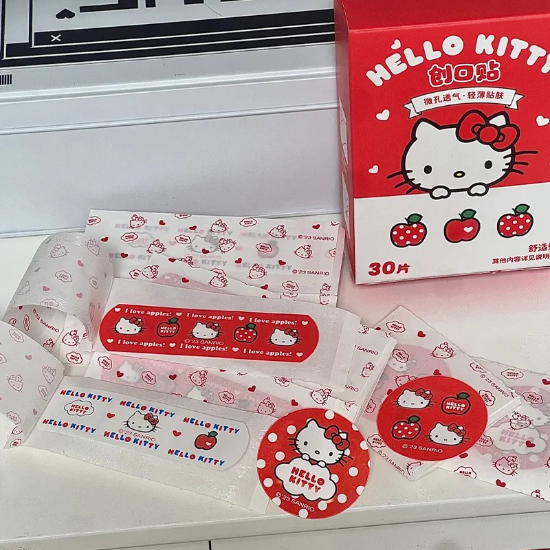 Hello Kitty Kuromi Cinnamoroll Plaster 40Pcs Waterproof Adorable Cute Band Aid for Kids Wound Care Kawaii Cartoon Design