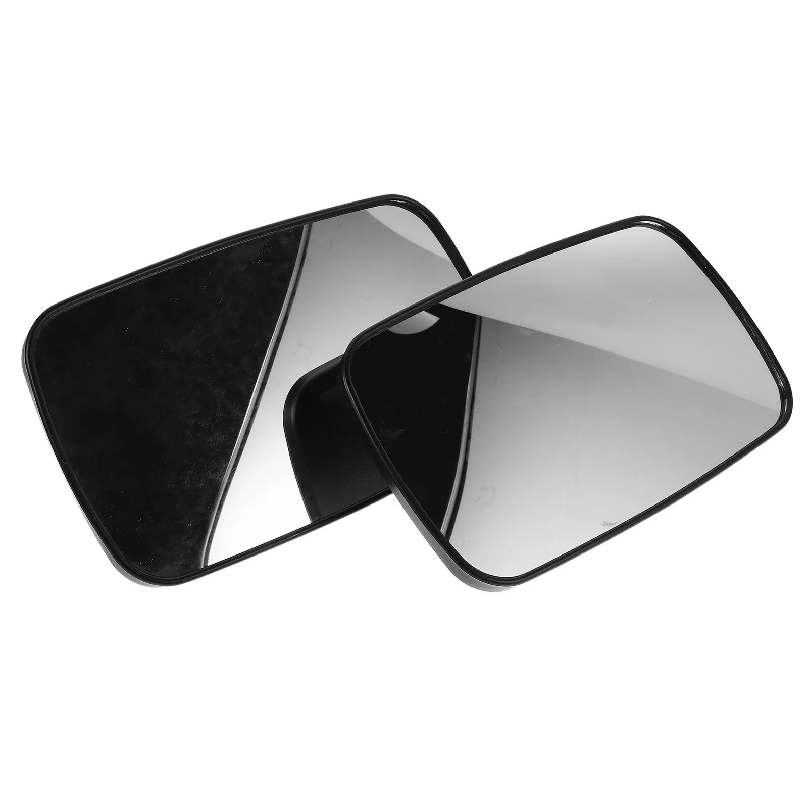 

2Pcs Forklift Rearview Mirror Wide Angle Universal Black Heavy Duty Fog Resistant Safety Replacement Impact Resistant Glass
