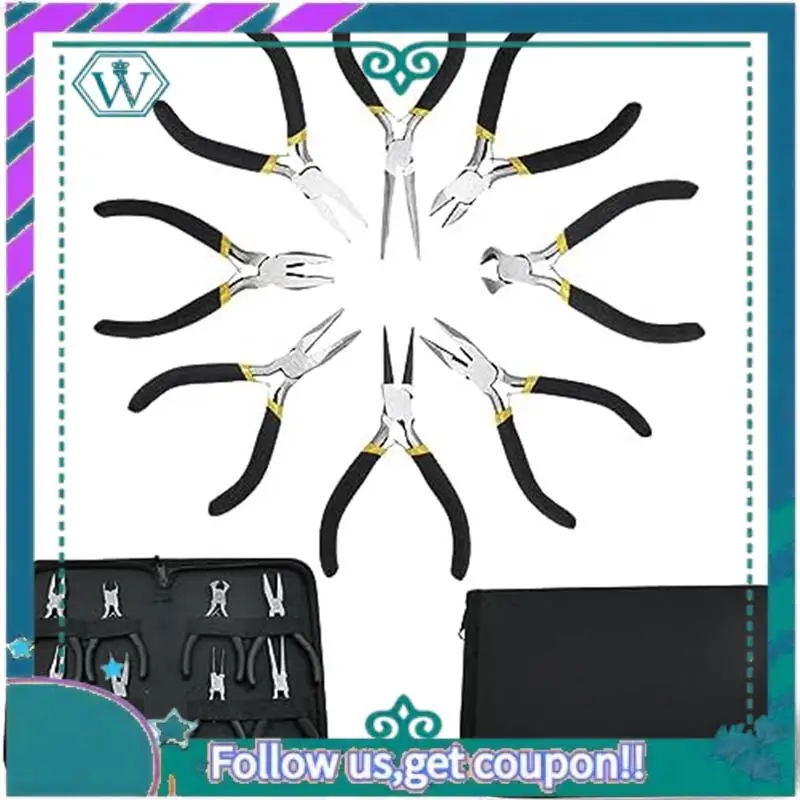 

A09P Jewelry Pliers, Needle Nose Pliers, Wire Cutters,Diagonal Pliers For Jewelry DIY Handmade Bead Repair
