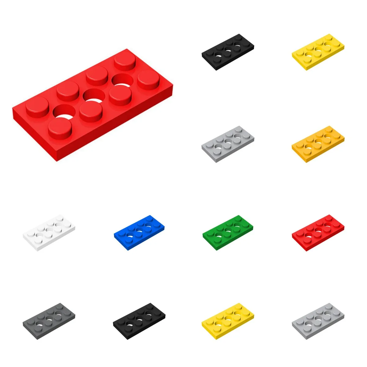 

50pcs Buildings Blocks 3709 2 x 4 Bricks Collections Bulk Modular Toys For Technical MOC DIY Gift Compatible