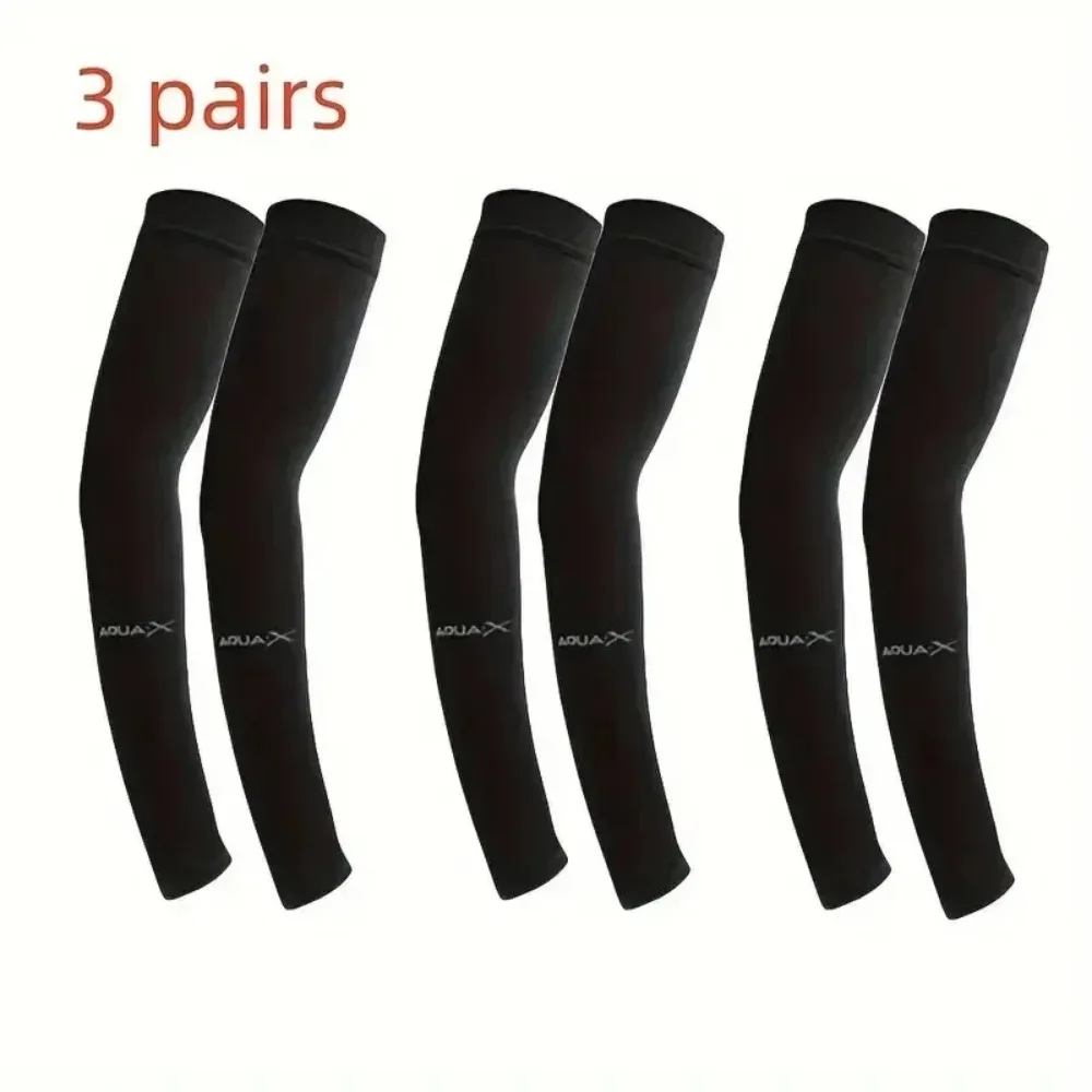 Breathable Sun Protection Arm Sleeves – 3 Pairs Cooling UV Covers, Uses for Cycling Driving Beach & Outdoor Adventure Wear