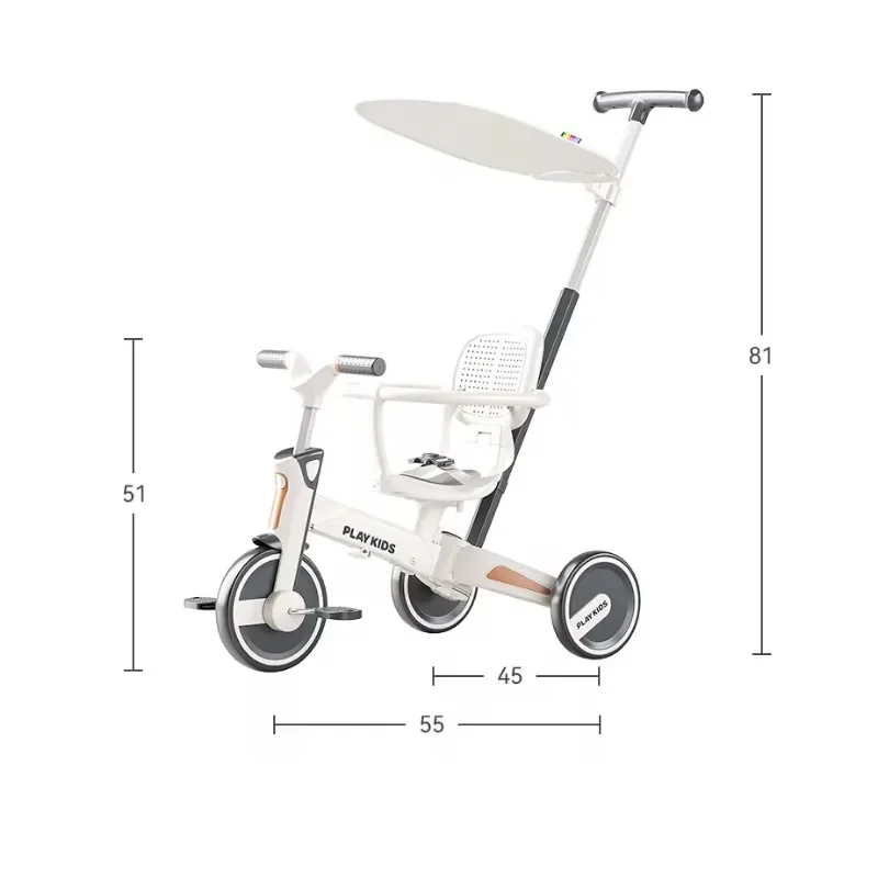 New Design Baby Tricycle Online Shopping Balance Folding Tricycle Child 3 Wheel With Umbrella