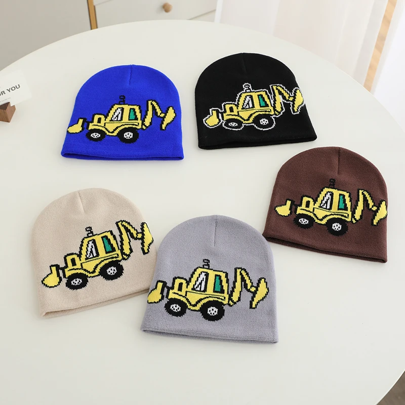 طفل قبعة صغيرة الشتاء عادية متماسكة الدافئة بيني القبعات حفارة الأطفال في الهواء الطلق الاطفال قبعات الخريف الفتيان الرياضة القبعات الدافئة #3