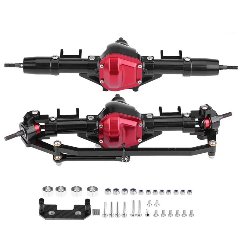

A63T-Metal CNC Front And Rear Axle With Servo Mount Base For 1/10 RC Crawler Car Axial SCX10 RC4WD D90 Upgrade Parts