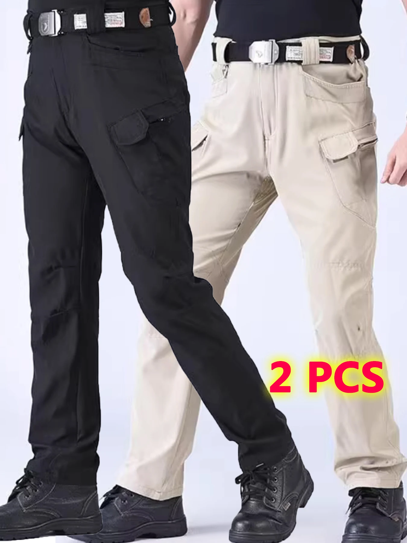 

Men's Elastic Spring Autumn Tactical Pants Camping Hiking Military Trekking Climbing Softshell Cargo Trousers Quick Dry Sports